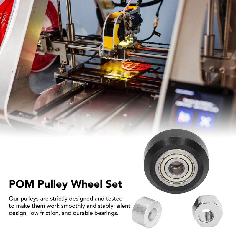3D Printer Pulley Set: 48-Piece Stainless Material, Silent Low-Friction Durable Bearings - Stable Design Printing Accessories for Most 3D Printers - Image 4
