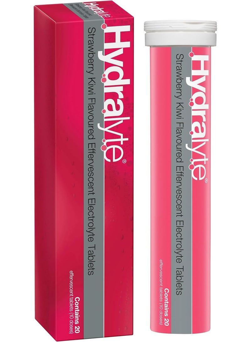 Hydralyte Effervescent Electrolyte Tablet Strawberry Kiwi Flavoured (20 Servings) - Image 1