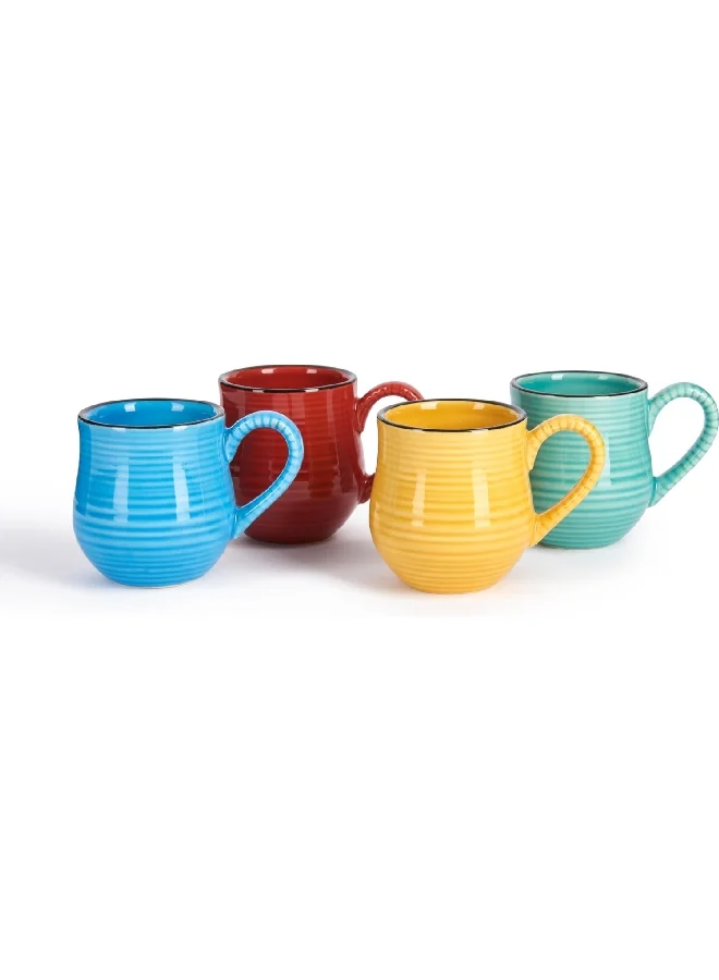 لا كافيتير LCBRESPRESS4PC ميسا برايتس طقم أكواب اسبريسو سيراميك 4 قطع متعدد الألوان 100 مل