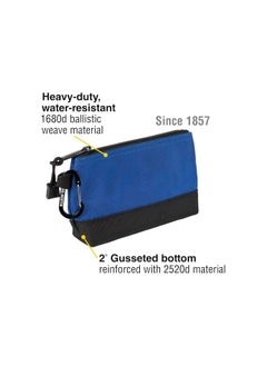 PROMASS promass Zipper Bag Tool Pouch with Carabiners, Canvas Tool Bags, 7-Inch Blue and 14-Inch Gray Utility Bags, Canvas Tool Multipurpose Pouch Tote Bag, with Reinforced Bottom, 2-Pack  - Image 2
