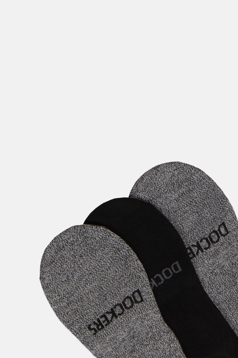 DOCKERS Men 6 Pairs Brand Logo Silicone Heel Grip Socks, Multicolor  - Image 3