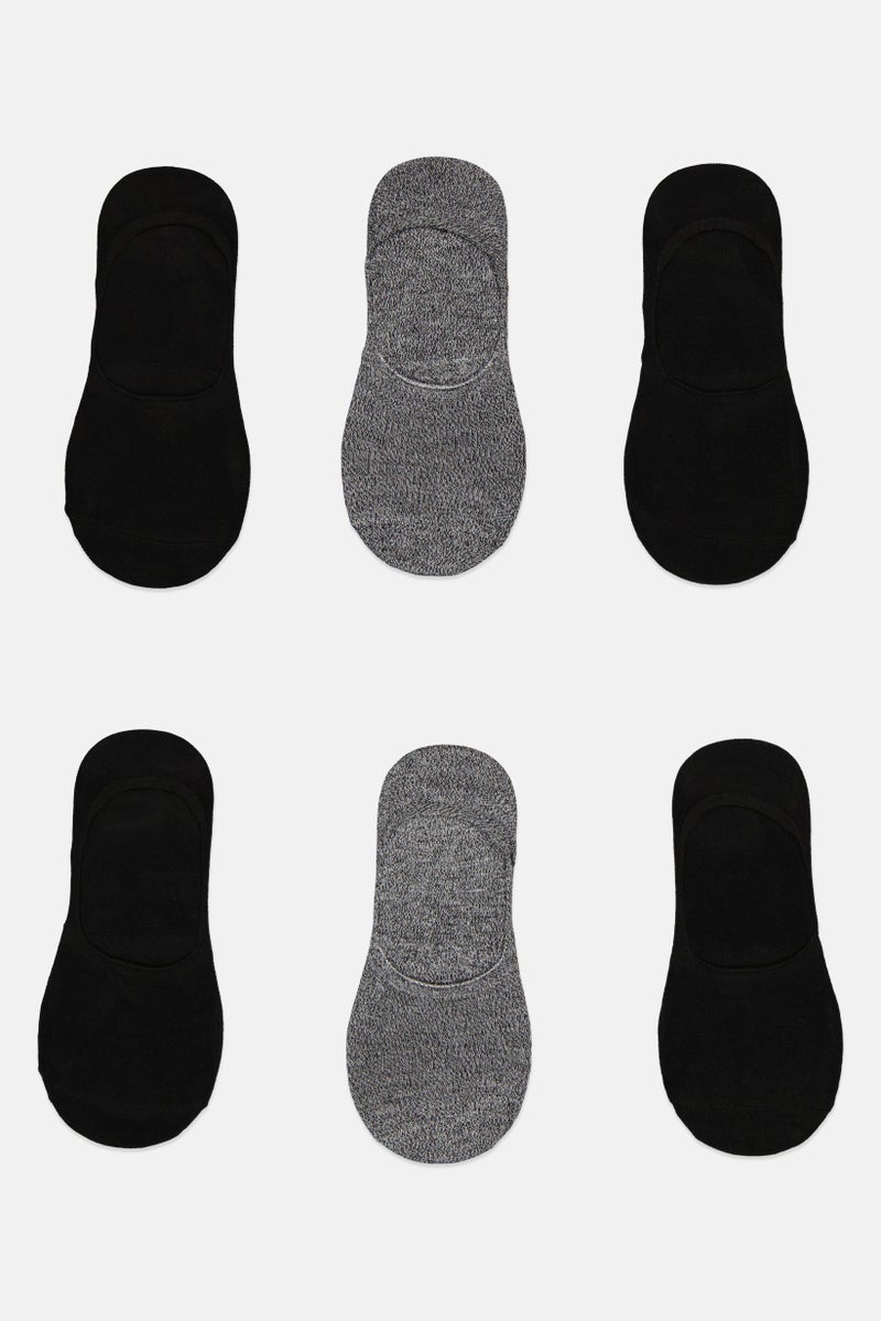 DOCKERS Men 6 Pairs Brand Logo Silicone Heel Grip Socks, Multicolor  - Image 4