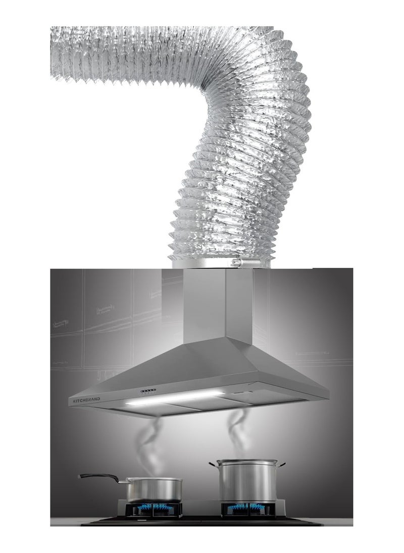 Hobby or chimney expands to 2 meters and 6 inches in diameter (6*2.51cm) of thermally expandable aluminum for kitchen hood, gas heater and air conditioning + special thermal paste roll 23 yards