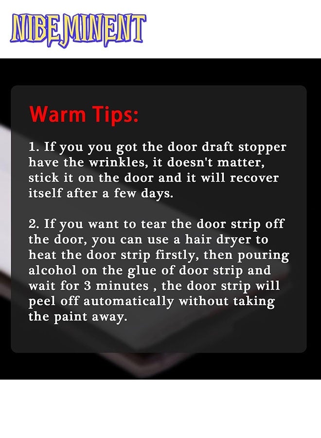 NIBEMINENT Door Draft Stopper, 100 cm Length Under Door Seal,Suitable for Filling the Gaps between Doors and Windows, Blocking insects, Waterproof, Dustproof, Lightproof and Noiseproof. - Image 3