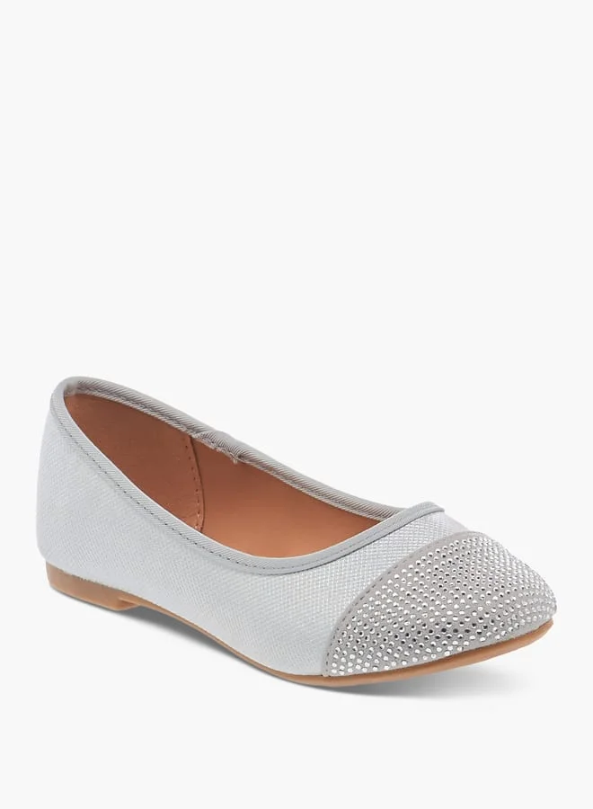 Flora Bella By Shoexpress Girls Embellished Slip-On Ballerina Shoes
