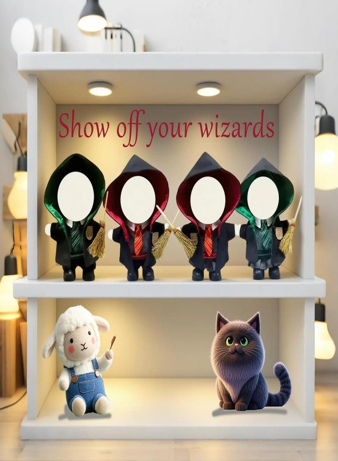 Eavan 7-Piece Wizard Doll Clothes Set for 17cm Dolls - Fits The Monsters Exciting Macaron Series - Fantasy Outfit with Hooded Cloak, Shirt, Pants, Sweater, Tie, Shoes & Magic Broom - Doll Accessories Only - Image 4