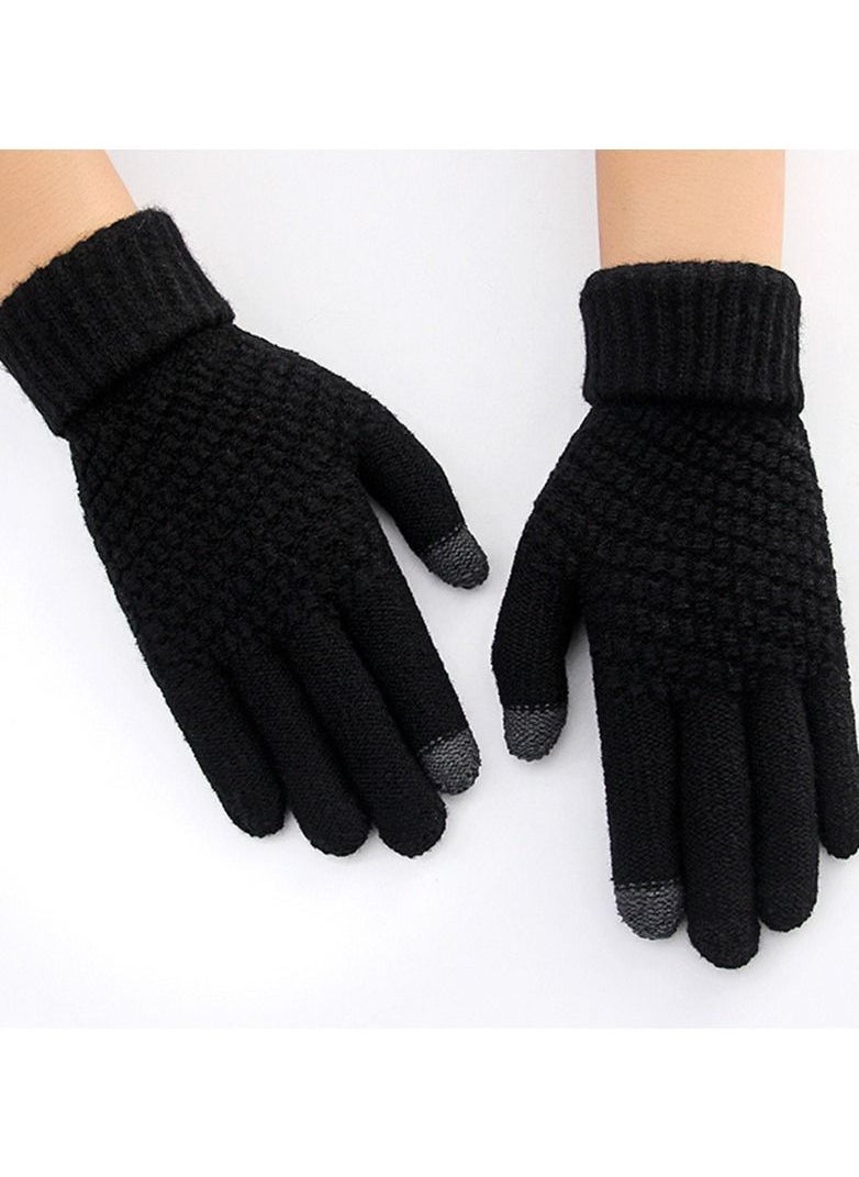 Loquat - Solid Knit Gloves - Image 1