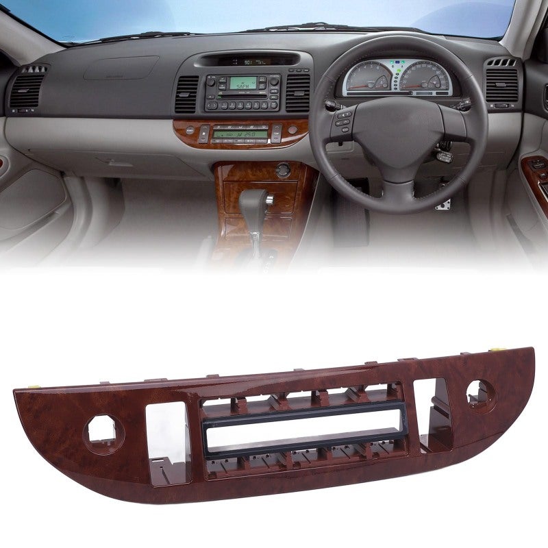 AC Climate Control Panel Cover: Premium Plastic, Mahogany Color - Scratch Resistant Central Control Switch Trim for Camry XV30 2001-2006 Car Interior - Image 1