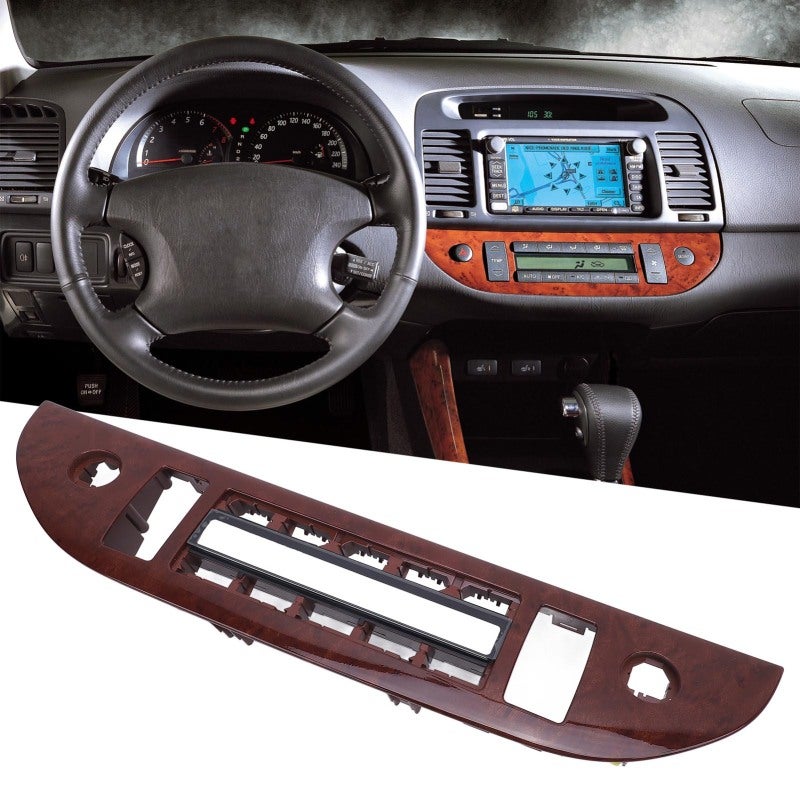 AC Climate Control Panel Cover: Premium Plastic, Mahogany Color - Scratch Resistant Central Control Switch Trim for Camry XV30 2001-2006 Car Interior - Image 4