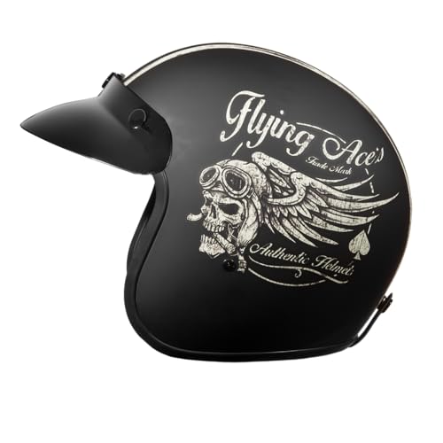 Daytona Helmets 3/4 Shell Open Face Motorcycle Helmet â€“ [Flying Ace's] [2XL] - Image 5