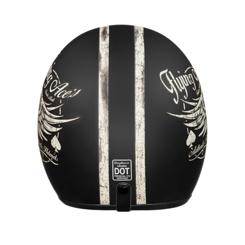 Daytona Helmets 3/4 Shell Open Face Motorcycle Helmet â€“ [Flying Ace's] [2XL] - Image 4