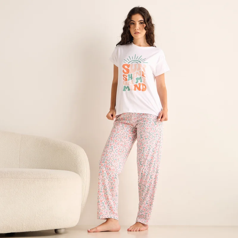 Splash FAV Floral Print Pyjama Set