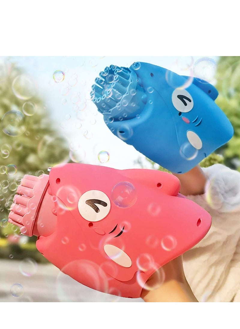 KASTWAVE Shark Bubble Gun with Light, Bubble Maker Machine for Summer Indoor Outdoor Activity Electric Automatic Bubble Blaster Party Favors Gift, Bubble Blower Toys for Kids Adults (Blue)  - Image 3