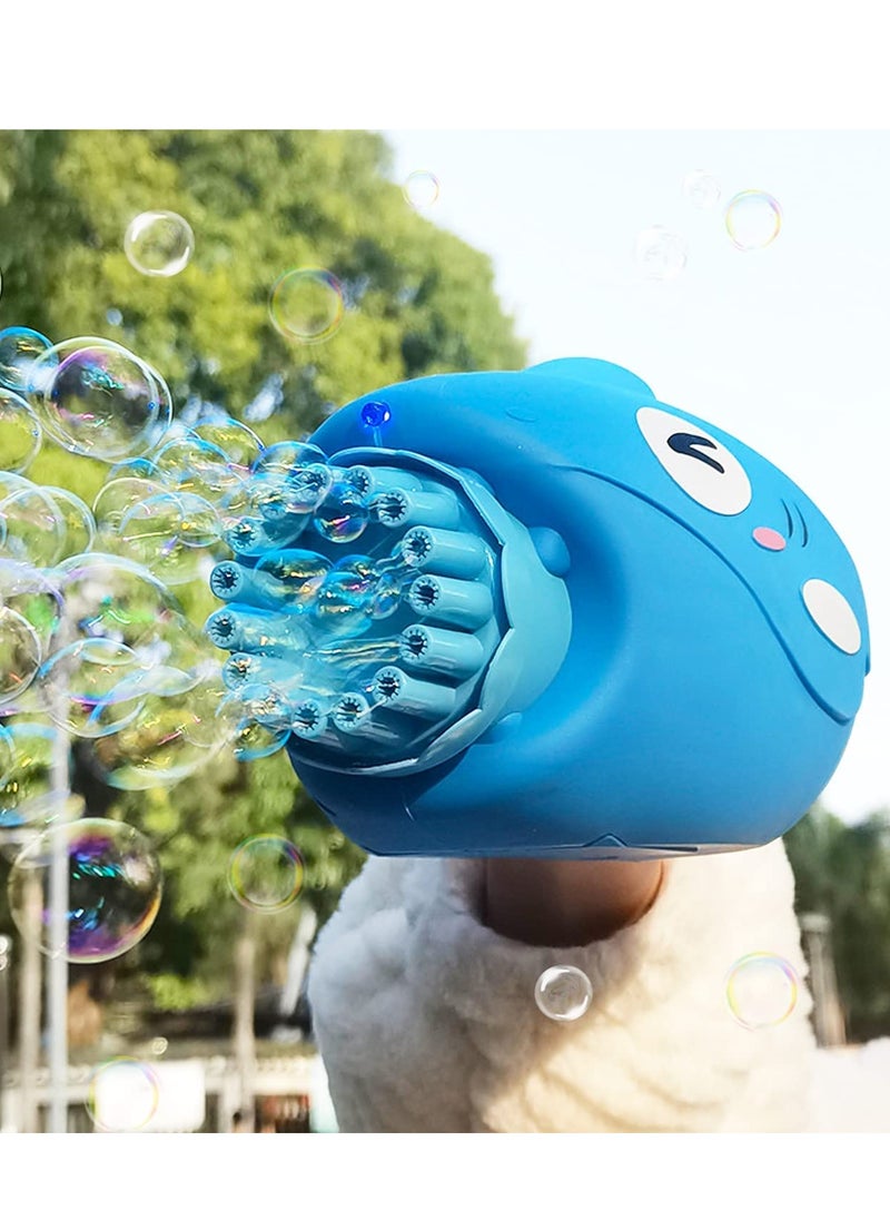 KASTWAVE Shark Bubble Gun with Light, Bubble Maker Machine for Summer Indoor Outdoor Activity Electric Automatic Bubble Blaster Party Favors Gift, Bubble Blower Toys for Kids Adults (Blue)  - Image 2