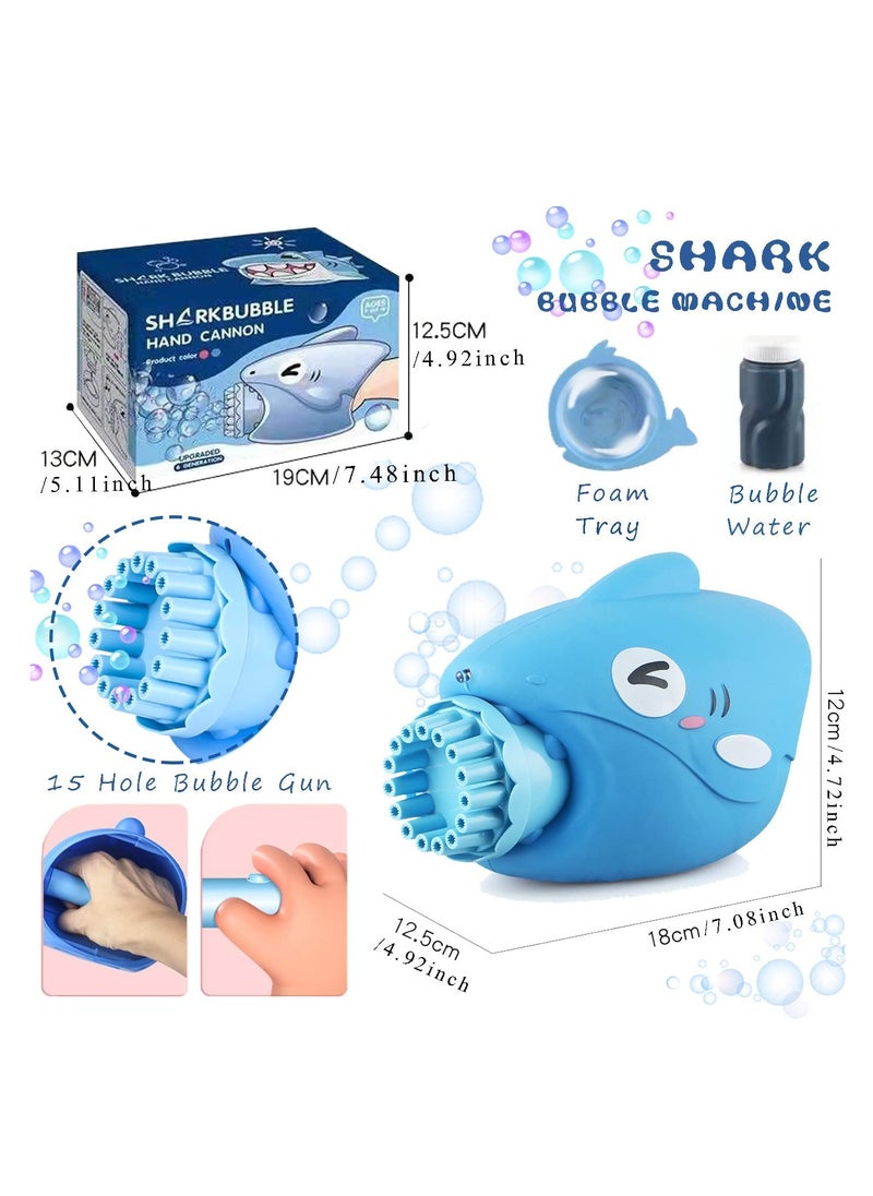 KASTWAVE Shark Bubble Gun with Light, Bubble Maker Machine for Summer Indoor Outdoor Activity Electric Automatic Bubble Blaster Party Favors Gift, Bubble Blower Toys for Kids Adults (Blue)  - Image 5