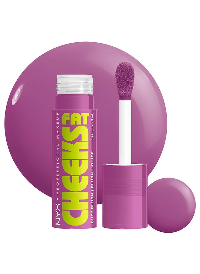 NYX PROFESSIONAL MAKEUP Fat Cheeks Juicy Blush, Liquid Blush, 12 HR Wear, Blueberry Burst  - Image 1