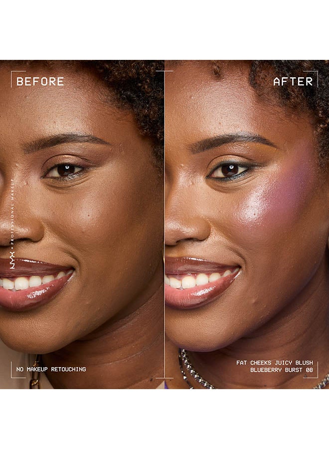 NYX PROFESSIONAL MAKEUP Fat Cheeks Juicy Blush, Liquid Blush, 12 HR Wear, Blueberry Burst - Image 3