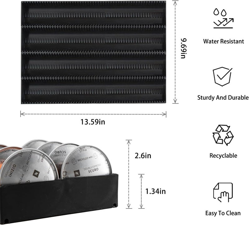 TECKEEN Coffee Pod Storage Holder Drawer Insert for Counter Compatible with Nespresso Vertuoline Capsules, Nespresso Pod Holder for Nespresso Vertuo for Home, Office, Coffee Station (2 Packs) - Image 3
