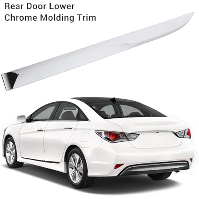 ريحني زينة باب سفلية زخرفة خلفية من الكروم متوافقة مع سوناتا 2011 إلى 2015 لوحة الزينة على الجانب الأيمن استبدال مباشر لليسار 877214R000 - Image 4