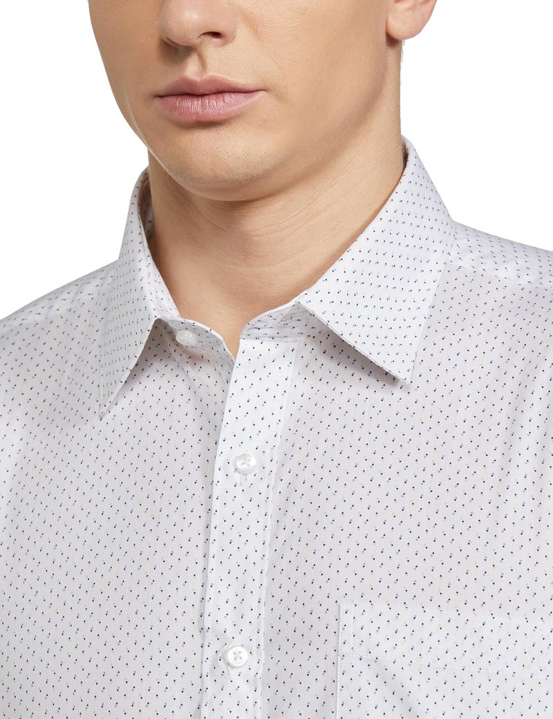 Raymond Men's Print Slim Fit 1 Shirt(Rmsx12128-G2_Light Grey), Size_40 - Image 3