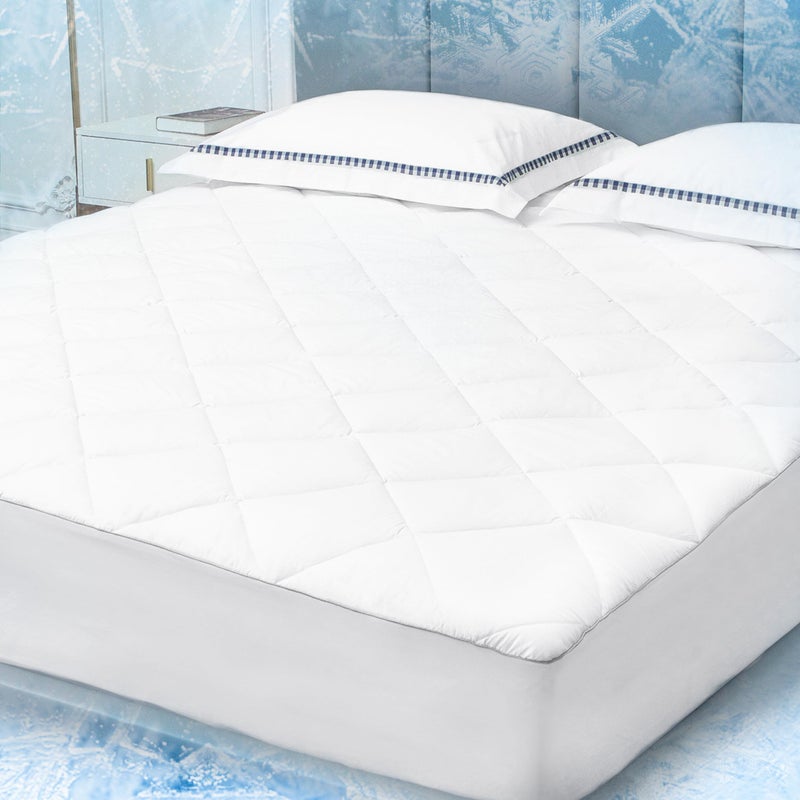 Sunflower Cooling Quilted Queen Mattress Protector Mattress Pad Queen Chill Soft Mattress Cover 1822 Extra Deep Pocket Thin Version Machine Washable Durable