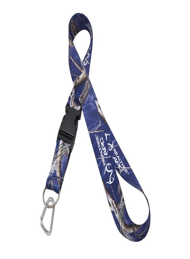 Realtree Camouflage Lanyard For Keys/Handheld Devices/Smartphones/Gear Detachable Blue Camo - Image 1