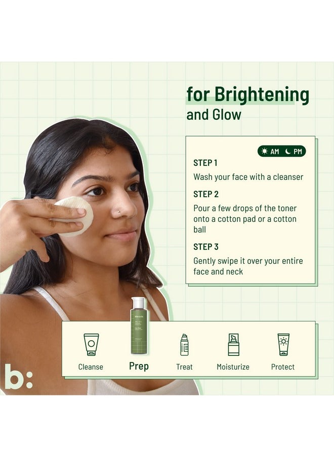 Biocule - Ever Glow Radiance Toner Drop With Glycolic Acid (Aha) Vitamin C And Aloe Vera Toner For Glowing Skin From Sugarcane & Kakadu Plum Brightening & Glow All Skin Types 100Ml - Image 1