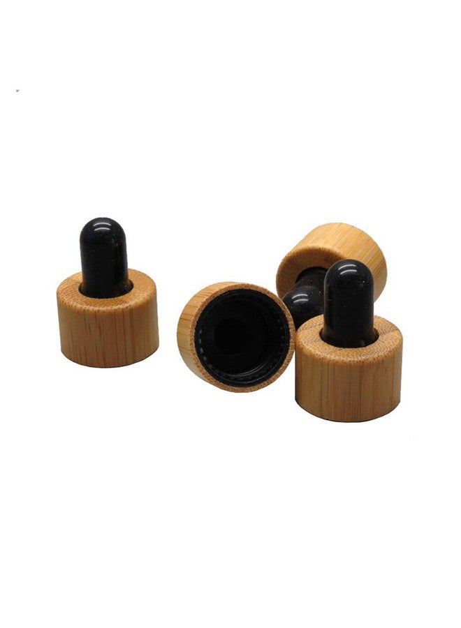 VANTOBEST 10Pcs 15Ml/0.5Oz Amber Glass Dropper Bottle With Black Rubber Head And Bamboo Lid Eye Dropper Bottle Portable Empty Makeup Storage Container Beauty Holders Dispenser For Essential Oil - Image 4