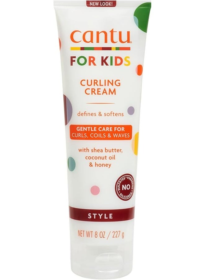 كانتو كريم تحديد تجعيد الشعر للأطفال للشعر المجعد والمموج، تركيبة لطيفة للتصفيف والترطيب العميق، 227 جم - Image 1