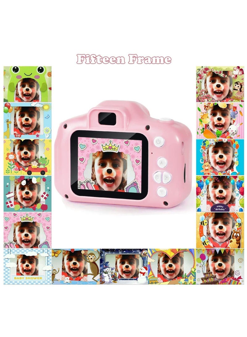 Generic Digital Camera for Kids Real | for Taking Photo, Recording and Playback | Child Video Recorder Camera Full HD 1080P Handy Portable Camera 2.0 Screen, with Inbuilt Games for Kids (Pink) - Image 4