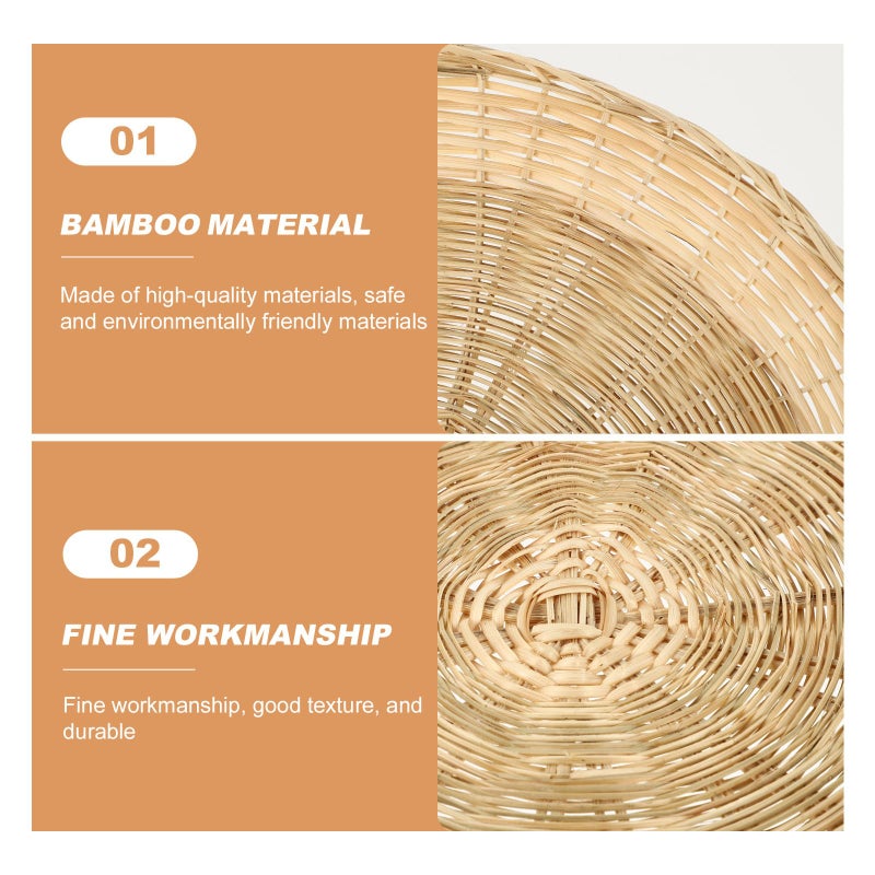Handmade Woven Round Tray For Fruit Serving And Home Decor Storage Basket - Image 4