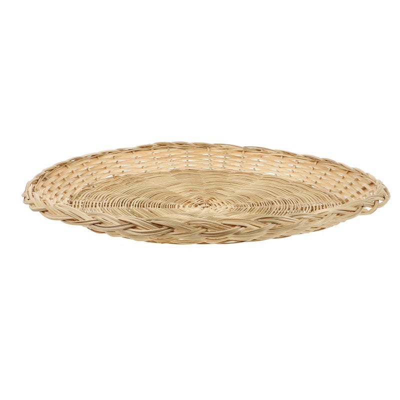 Handmade Woven Round Tray For Fruit Serving And Home Decor Storage Basket - Image 2