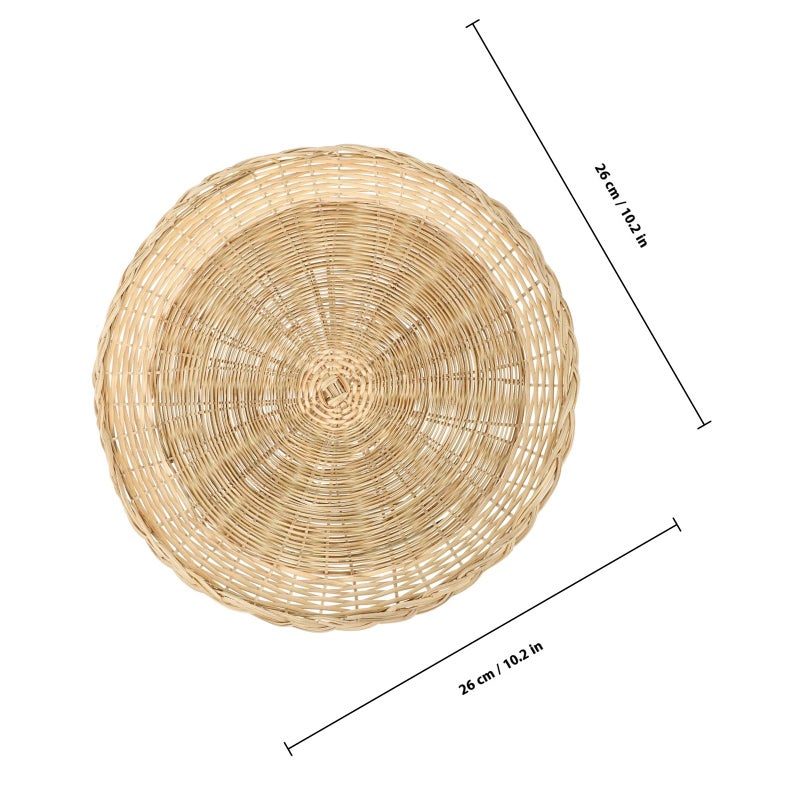 Handmade Woven Round Tray For Fruit Serving And Home Decor Storage Basket - Image 3