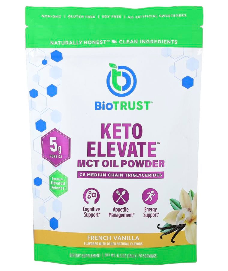 BioTrust Keto Elevate™ MCT Oil Powder French Vanilla 6.3 oz (181 g)