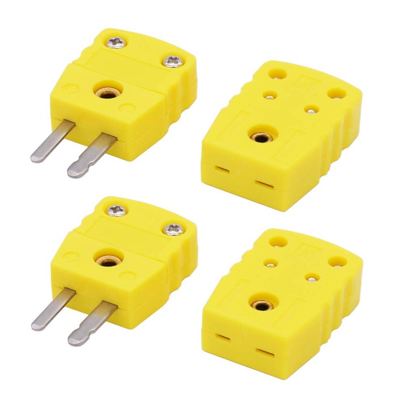 Twidec /2 Pair K Type Male Female Thermocouple Plug Adapter Cable Wire Connector - Image 1