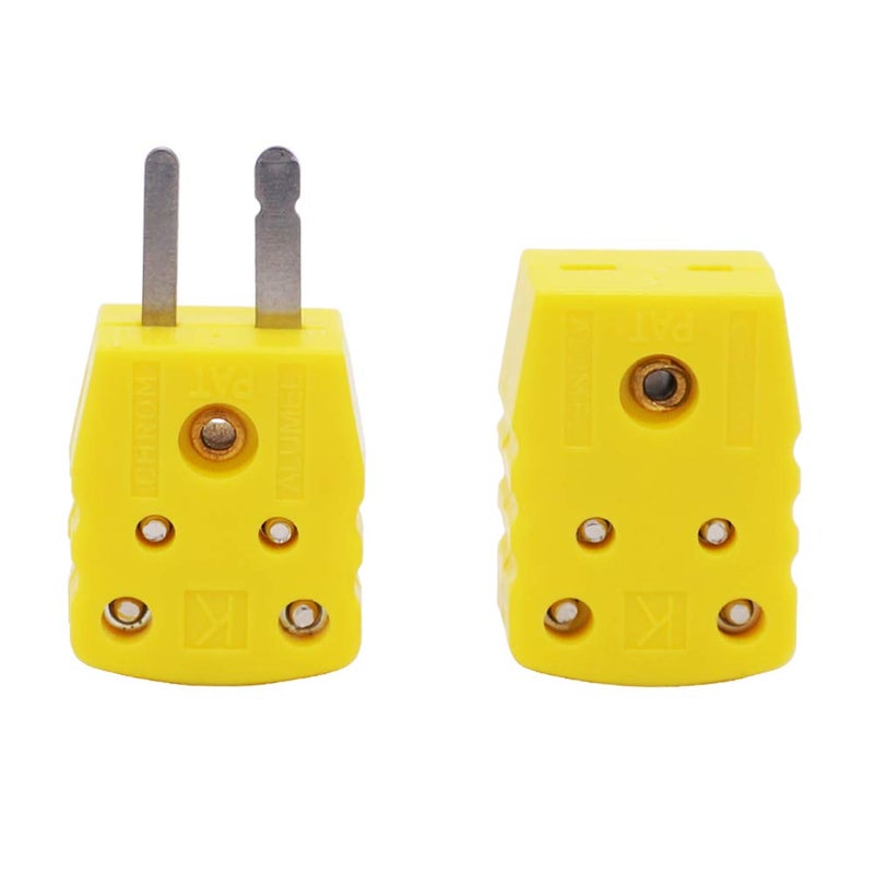 Twidec /2 Pair K Type Male Female Thermocouple Plug Adapter Cable Wire Connector - Image 2