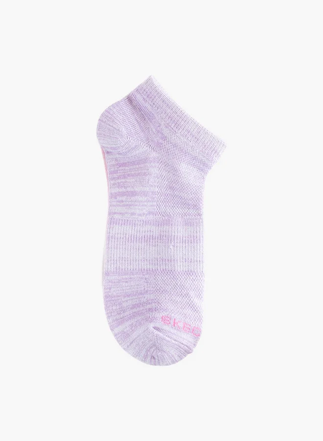 SKECHERS Textured Non Terry Ankle Length Socks - Set of 3