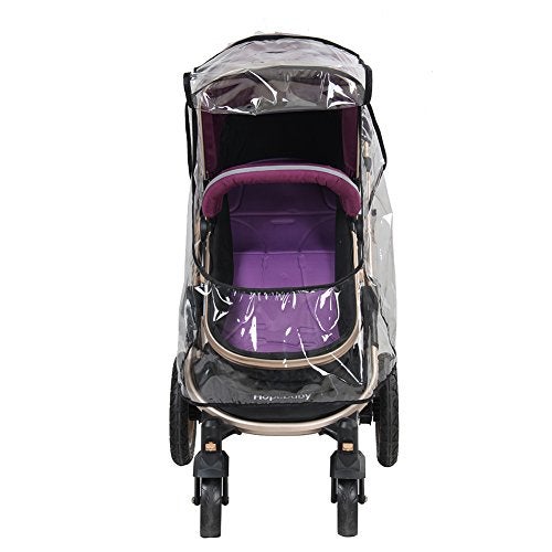 Estink Stroller Rain Cover Universal Pram Rain Cover PVC Transparent Can Be Folded for Stroller for Baby - Image 2