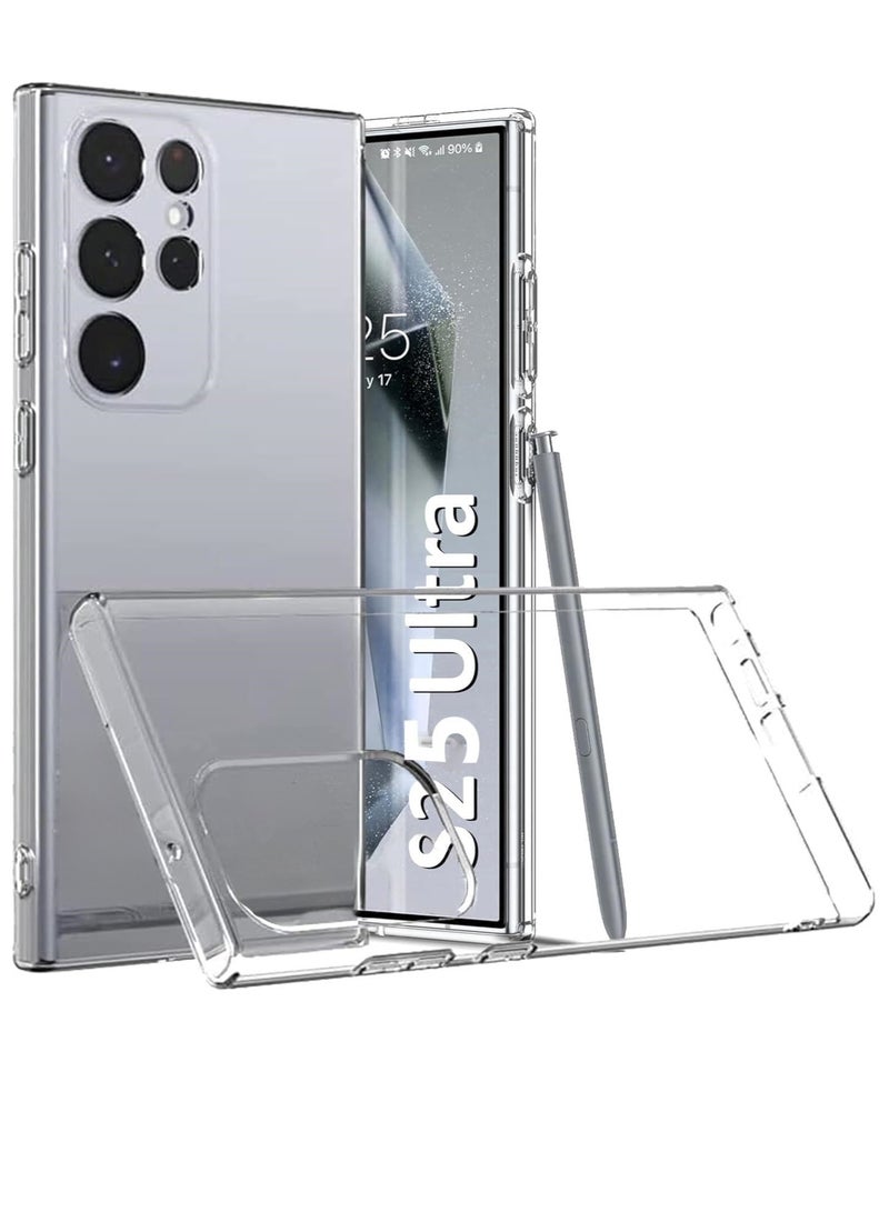 Case Compatible with Samsung Galaxy S25 Ultra Cover Transparent, Mobile Phone Case Thin Soft Silicone Anti-Yellow Protective Case - Clear - Image 1