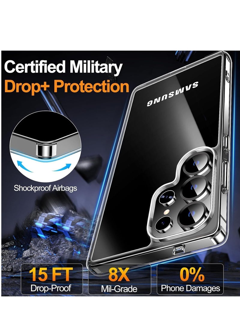 Case Compatible with Samsung Galaxy S25 Ultra Cover Transparent, Mobile Phone Case Thin Soft Silicone Anti-Yellow Protective Case - Clear - Image 2