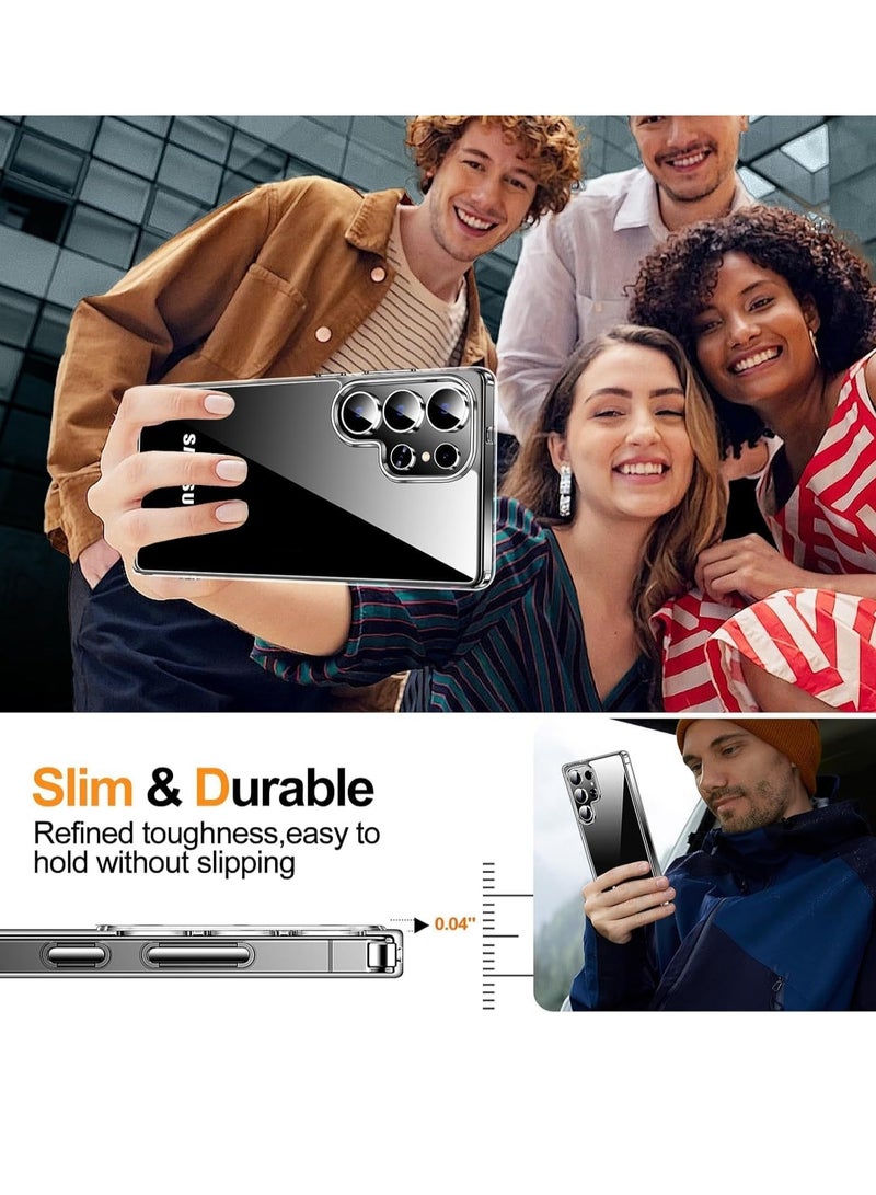 Case Compatible with Samsung Galaxy S25 Ultra Cover Transparent, Mobile Phone Case Thin Soft Silicone Anti-Yellow Protective Case - Clear - Image 4