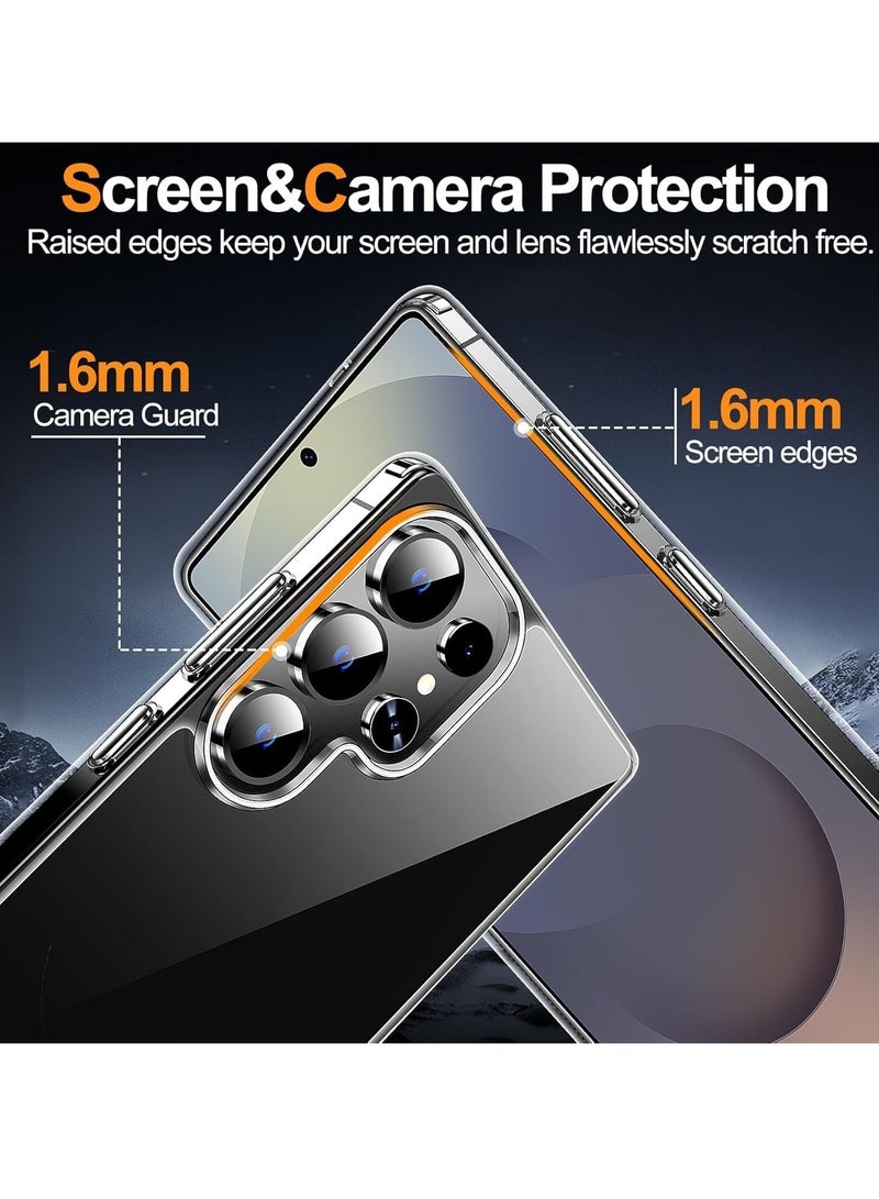 Case Compatible with Samsung Galaxy S25 Ultra Cover Transparent, Mobile Phone Case Thin Soft Silicone Anti-Yellow Protective Case - Clear - Image 5