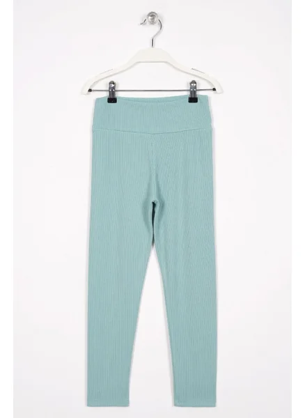 Zepkids Corduroy Green Color Girls Tights