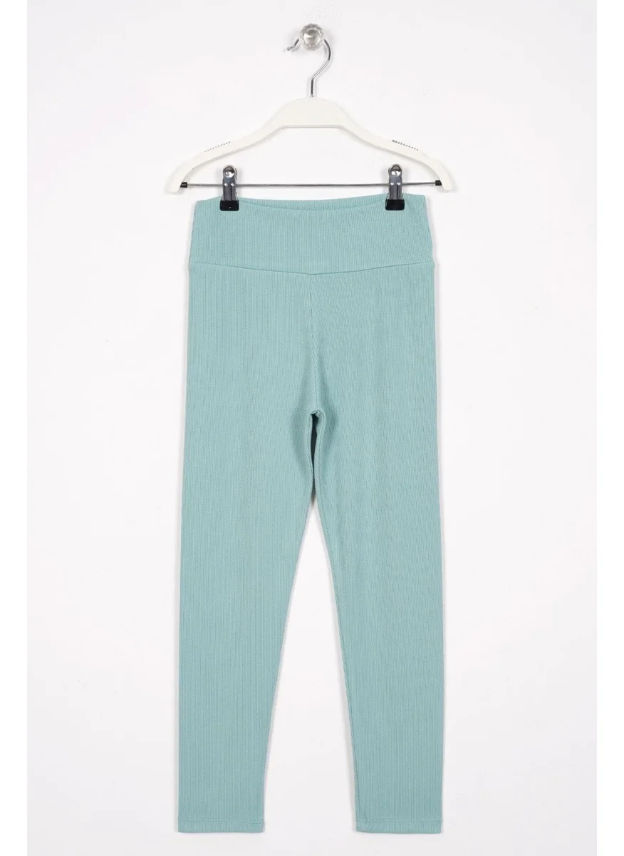 Zepkids Corduroy Green Color Girls Tights