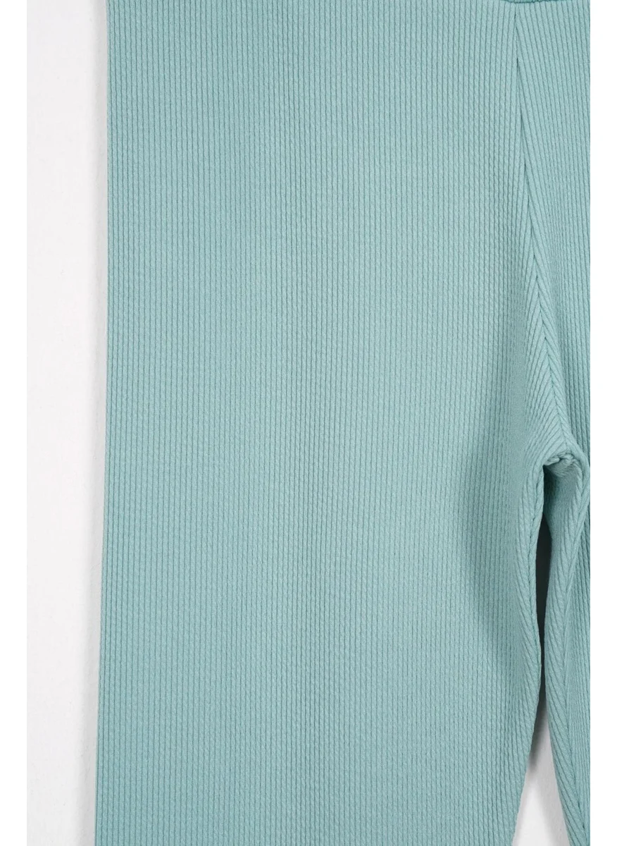 Zepkids Corduroy Green Color Girls Tights