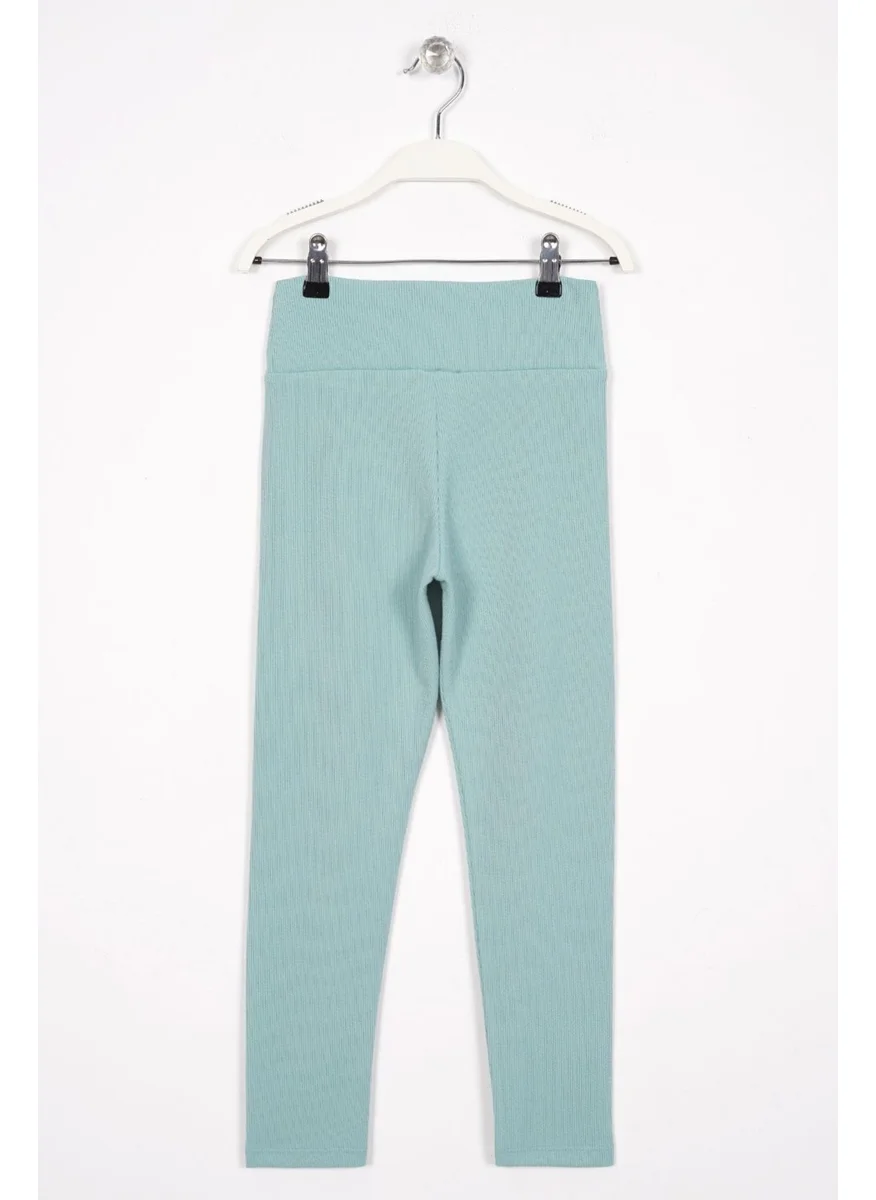 Zepkids Corduroy Green Color Girls Tights