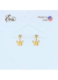 Butterfly Drop Gold Earrings | Stainless Steel | Gold Plated - pzsku/Z945CEB4FE059E23DAF9BZ/45/_/1732169673/f4608c5a-8ddc-44d3-b997-545500cb339c