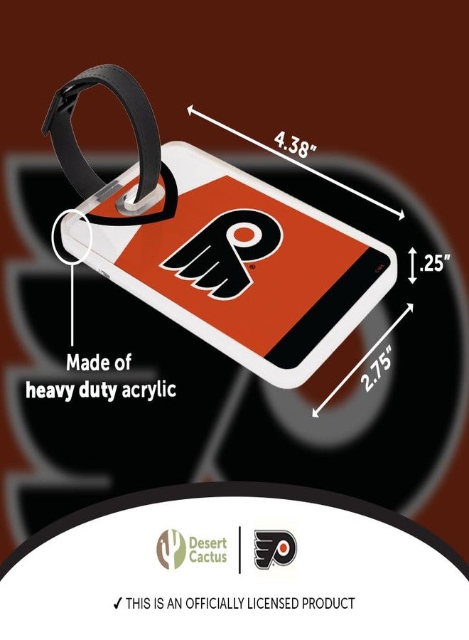 Desert Cactus Philadelphia Flyers Luggage Tag – Official Philly Team NHL National Hockey League Travel ID Label for Suitcases, Bags, and Carry-Ons (Acrylic Luggage Tag D) - Image 4