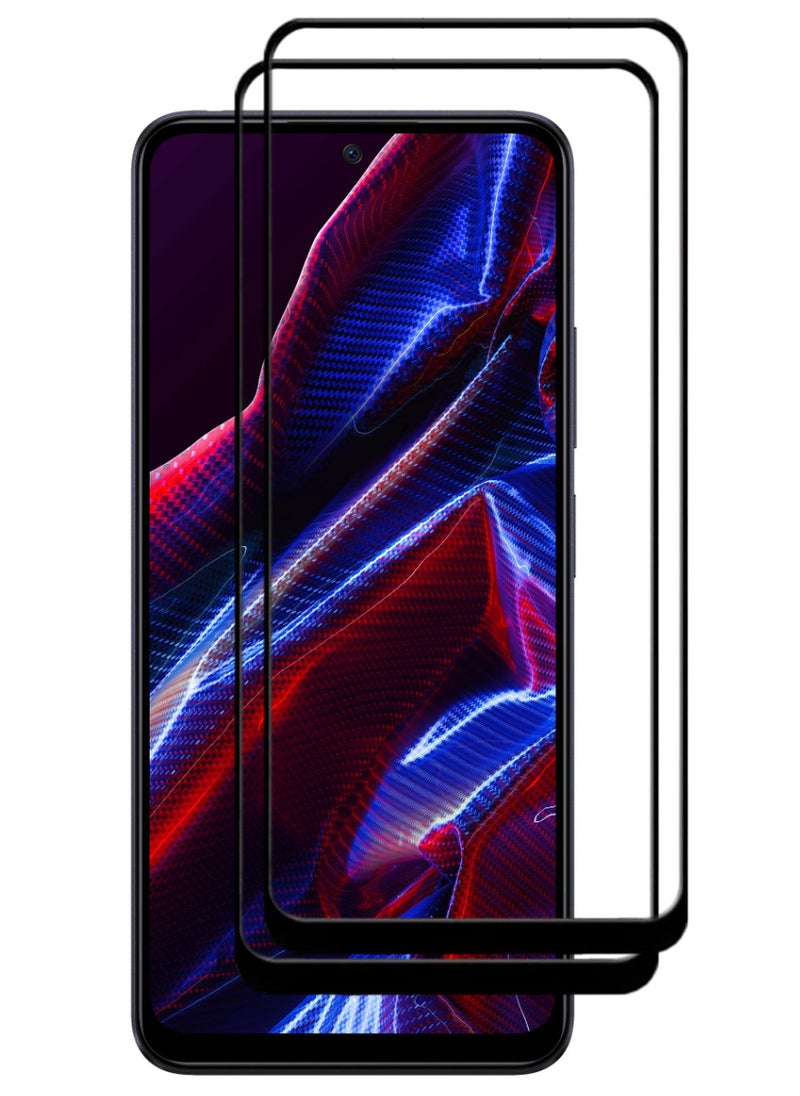 ACLIX 2 Pieces Antistatic ESD Dustproof Premium Quality High Definition Tempered Glass Screen Protector Designed For Xiaomi Poco X5 - Image 1