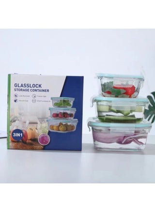 Set Glass Lunch Box Can Be Heated By Microwave Oven With Special Partition With Lid For Office Workers With Meal Box Fresh-keeping Bento Bowl-Specifications:Color Box Set Of Three 800ML 520ml 320ml-Color:Transparent White Cover - pzsku/Z945CF9CE539A89332A7EZ/45/_/1742887901/3a514f6b-64ea-45d2-8a50-952b269c36d9